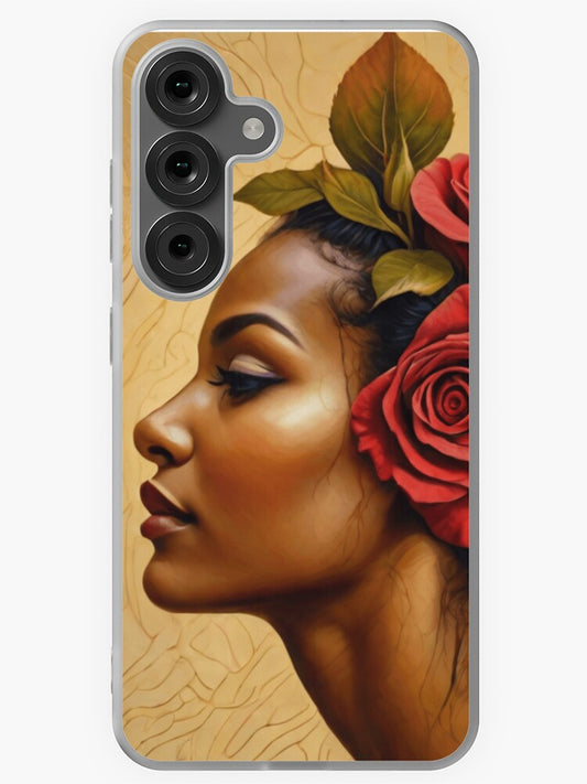 "Rose Beauty - Portrait of Elegance and Strength" Samsung Galaxy Phone Case
