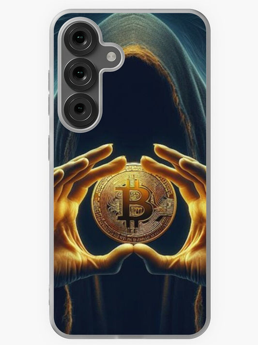 The Enigma of Bitcoin - Mystical Crypto Artwork" Samsung Galaxy Phone Case