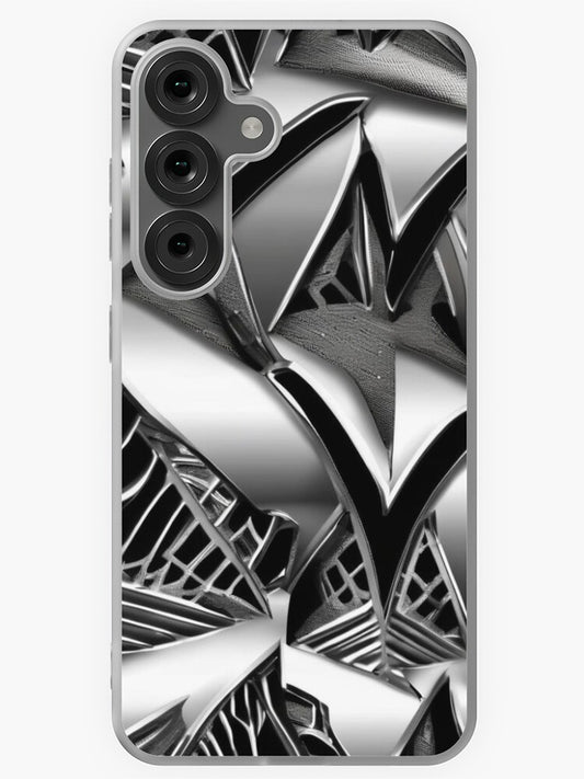 "Futuristic Metallic Abstract Geometry" Samsung Galaxy Phone Case