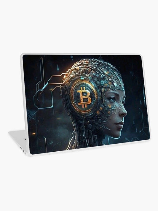 "Cyberpunk Bitcoin Visionary" Laptop Skin
