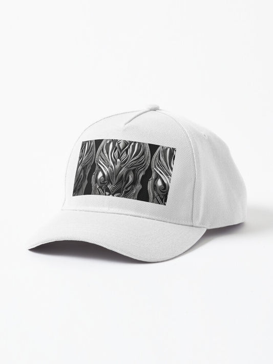 "Metallic Flow: Abstract Industrial Art" Cap