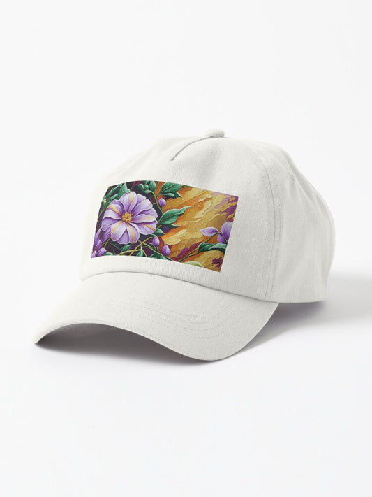 Vibrant Floral Wonderland Cap