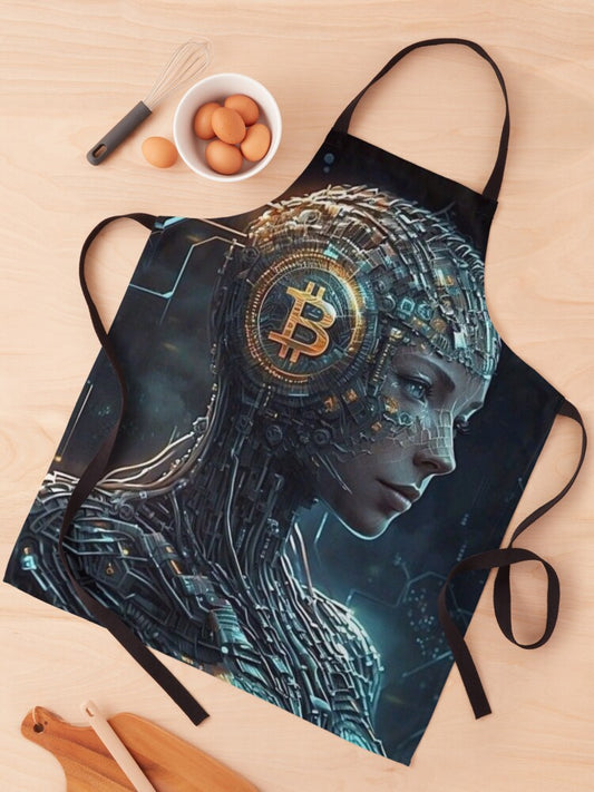 "Cyberpunk Bitcoin Visionary" Apron